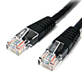 StarTech.com 50 ft Black Molded Cat5e UTP Patch Cable - Make Fast Ethernet network connections using this high quality Cat5e Cable, with Power-over-Ethernet capability - 50ft Cat5e Patch Cable - 50ft Cat 5e Patch Cable - 50ft Cat5e Patch Cord