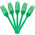 JAM PAPER Premium Utensils Party Pack, Plastic Forks, Green, 48 Disposable Forks/Pack  1 thumbnail image