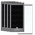 Office Depot® Brand Professional Reporter's Notebook, 4" x 8", Black/Gray, Legal/Wide Ruled, 140 Pages (70 Sheets), Pack Of 4