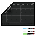 Note Tower® Magnetic Dry-Erase Whiteboard Refrigerator Calendar Board, 12" x 17", Black 1 thumbnail image