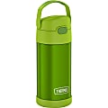 Thermos FUNtainer Water Bottle 12Oz - 12 fl oz - Lime, Green - Stainless Steel, Silicone