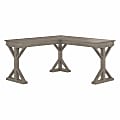 Bush® Furniture Homestead 60"W Farmhouse L-Shaped Desk, Driftwood Gray, Standard Delivery