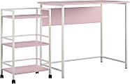 Ameriwood™ Home Baylor 36"W Computer Desk With Rolling Cart, Light Pink/White