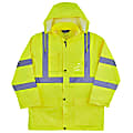 Ergodyne GloWear® 8366 Lightweight Type R Class 3 High-Visibility Rain Jacket, 3X, Lime