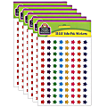 Teacher Created Resources® Mini Stickers, 3/8", Smiley Stars, 1,144 Stickers Per Pack, Set Of 6 Packs