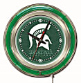 Holland Bar Stool Logo Clock, 15"H x 15"W x 3"D, Michigan State