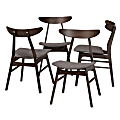 Baxton Studio 10467 Mid-Century Modern Dining Chairs, Dark Gray, Set Of 4 Chairs 1 thumbnail image