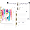 Rediform Academic Monthly Planner - Academic/Professional - Weekly, Monthly - 1.1 Year - July 2020 till July 2021 - 1 Week Double Page Layout - Twin Wire - Desk - Blue, Gold - Poly, Paper - 8" Height x 5" Width