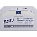 Genuine Joe Toilet Seat Covers - Half-fold - For Public Toilet - White - 250/Pack - 4 / Carton 1 thumbnail image