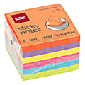 Office Depot® Brand Sticky Notes, 3" x 3", Assorted Vivid Colors, 100 Sheets Per Pad, Pack Of 6 Pads