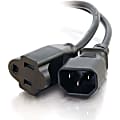 C2G 2ft 16 AWG Monitor Power Adapter Cord (IEC320C14 to NEMA 5-15R) - 10A - 2ft