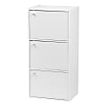 IRIS 35"H 3-Door Storage-Shelf, White