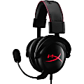Kingston HyperX Cloud Headset - Stereo - Mini-phone - Wired - 60 Ohm - 15 Hz - 25 kHz - Over-the-head - Binaural - Circumaural - Condenser Microphone - Red, Black