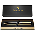 Scriveiner Classic Ballpoint Pen, Medium Point, 1.0 mm, Gold Barrel, Black Ink 1 thumbnail image