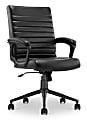 Click365 Transform 3.0 Ergonomic Vegan Leather Mid-Back Manager's Chair, Black