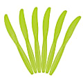 JAM PAPER Big Party Pack of Premium Plastic Knives, Lime Green, 100 Disposable Knives/Box  1 thumbnail image