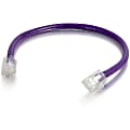 C2G 75 ft Cat6 Non Booted UTP Unshielded Network Patch Cable - Purple - 75 ft Category 6 Network Cable for Network Device - First End: 1 x RJ-45 Network - Male - Second End: 1 x RJ-45 Network - Male - Patch Cable - Purple - 1 Each