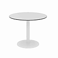 KFI Studios Eveleen 36" Round Outdoor Patio Table, 29”H x 36”W x 36”D, White/Fashion Gray