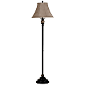 Kenroy 62" Floor Lamp, Oil-Rubbed Bronze Finish With Marble Accent