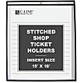 C-Line Shop Ticket Holders, Stitched - Both Sides Clear, 15 x 18, 25/BX, 46158