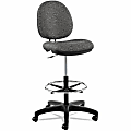 Alera Interval Task Stool - Gray Seat Color - Acrylic Seat Material - Gray Back Color - Plastic Frame Material - 5-star Base - Plastic - 1 Piece 1 thumbnail image