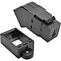 Eaton Tripp Lite Series Mini DisplayPort to DisplayPort All-in-One Keystone/Panel Mount Angled Adapter (F/F), Black - P169000KPABK 1 thumbnail image