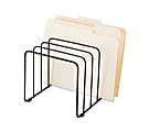 Fellowes Wire File Sorter - 5 Compartment(s) - 2" - 7.4" Height x 10.3" Width x 8" Depth - Desktop - Black - Steel - 1Each 1 thumbnail image