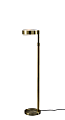 Adesso ADS360 Linis Floor Lamp, Antique Brass/White Glosted Glass Shade 1 thumbnail image