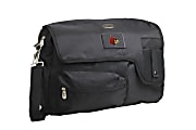 Denco Sports Luggage Travel Messenger Bag With 15" Laptop Pocket, Louisville Cardinals, 15 1/4"H x 12"W x 1 1/4"D, Black