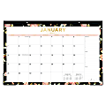 2024 Day Designer Rosette Monthly Desk Pad Planning Calendar, 17" x 11", Black, January to December, 143933 1 thumbnail image