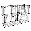 Mount-It! Work-It 6-Cube Wire Modular Storage Organizer, 14"H x 14"W x 14"D, Black 1 thumbnail image
