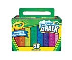 Crayola® Washable Sidewalk Chalk, 3/8", Assorted Colors, Box Of 48