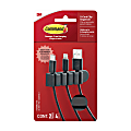 Command 5-Cord Clip Organizer 17306BLK-ES, Black, 2 Clips, 4 Medium Strips, 2/Pack 1 thumbnail image