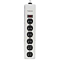 Fellowes® 6-Outlet Metal Power Strip, 6' Cord, Platinum 1 thumbnail image