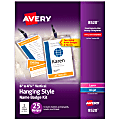 Avery® Vertical Name Badge Kit, 6" x 4 1/4", 8520, White, Pack Of 25 Badges