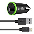 Belkin® BOOST UP™ Car Charger With ChargeSync Cable For Apple® iPad®, iPhone® And iPod®, Black