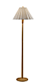 Adesso Scallop Floor Lamp, Natural/White Fabric Shade 1 thumbnail image