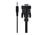 Belkin - VGA cable - HD-15 (VGA), mini jack (M) to HD-15 (VGA), mini jack (M) - 10 ft - thumbscrews 1 thumbnail image