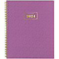 2024-2025 AT-A-GLANCE® BADGE 13-Month Weekly/Monthly Planner, 8-1/2" x 11", Purple UV Tile, January 2024 To January 2025, 1675T-905