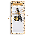 Eccolo List Pad With Pen, 4" x 10", 100 Sheets, Cheetah 1 thumbnail image