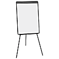MasterVision® Easy Clean Tripod Non-Magnetic Dry-Erase Whiteboard Presentation Easel, 71 1/2", Steel Frame With Black Finish