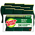 Scotch-Brite Heavy-Duty Scrub Sponges, 2.8"H x 4.5"W, 9 Pack, 5 / Carton, Yellow, Green 1 thumbnail image