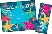 Barker Creek Kai Ola Awards & Bookmarks Set, Student of the Week, 8-1/2" x 5-1/2", Set Of 30