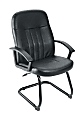 Boss Office Products Budget Bonded Leather Guest Chair, Black 1 thumbnail image