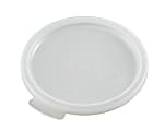Cambro Poly Round Lids For 1-Qt Containers, White, Pack Of 12 Lids