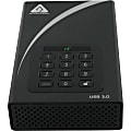 Apricorn Aegis Padlock DT ADT-3PL256-4000 4 TB Desktop Hard Drive - 3.5" External - Black - USB 3.0 - 7200rpm
