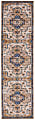 Linon Washable Area Rug, 2' x 8', Charlotte Ivory/Gold 1 thumbnail image