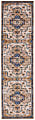 Linon Washable Area Rug, 2' x 8', Charlotte Ivory/Gold 1 thumbnail image