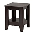 Baxton Studio Modern Contemporary End Table, 19-3/4"H x 15-3/4"W x 15-3/4"D, Dark Brown 1 thumbnail image