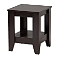 Baxton Studio Modern Contemporary End Table, 19-3/4"H x 15-3/4"W x 15-3/4"D, Dark Brown